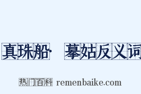 真珠船·摹姑反义词是什么意思的图片